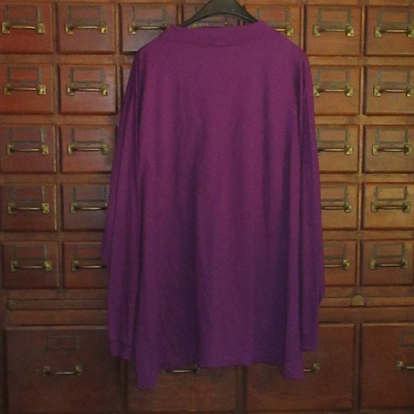 Men's XL Long Sleeve Purple Cotton T-Shirt ASAP - Picture 3 of 3